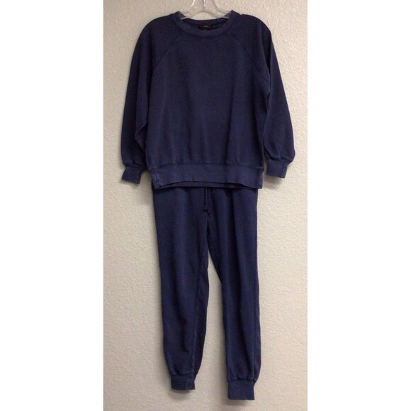 J Crew Sweatshirt Pants Set Womens XXS Blue Loungewear Cotton - Picture 15 of 16